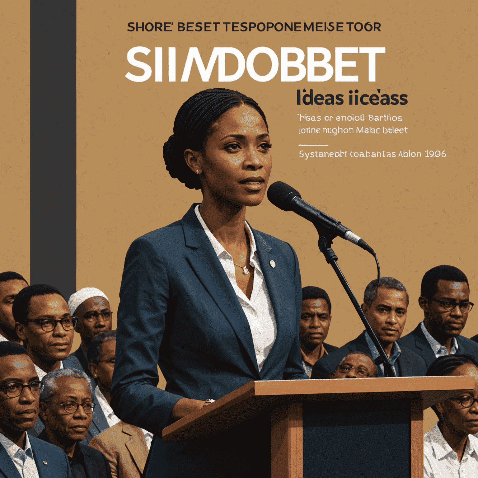 Capa do livro 'Simone Tebet: Ideias e Propostas' mostrando Simone Tebet discursando